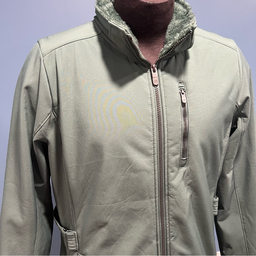 Women’s ZEROXPOSUR Soft Shell Lined Jacket Green Fern Sz XL - Picture 2 of 9